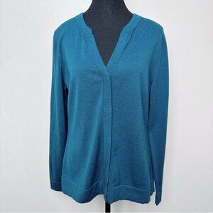 Cabi Womens Medium Teal Ever Button Cardigan
